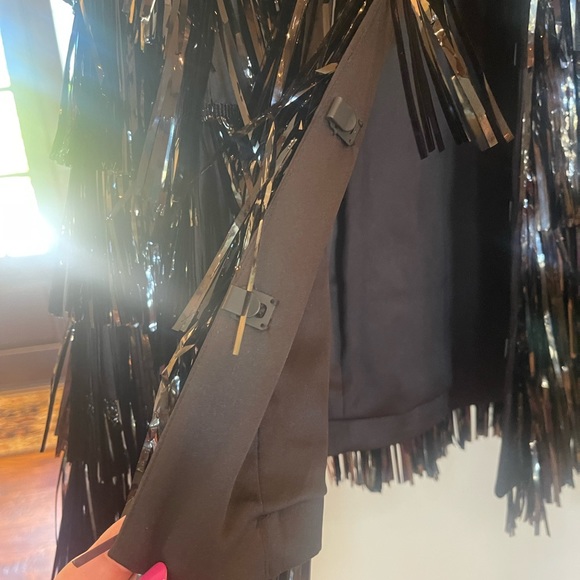 Alice and Olivia black fringe jacket. - Picture 6 of 7